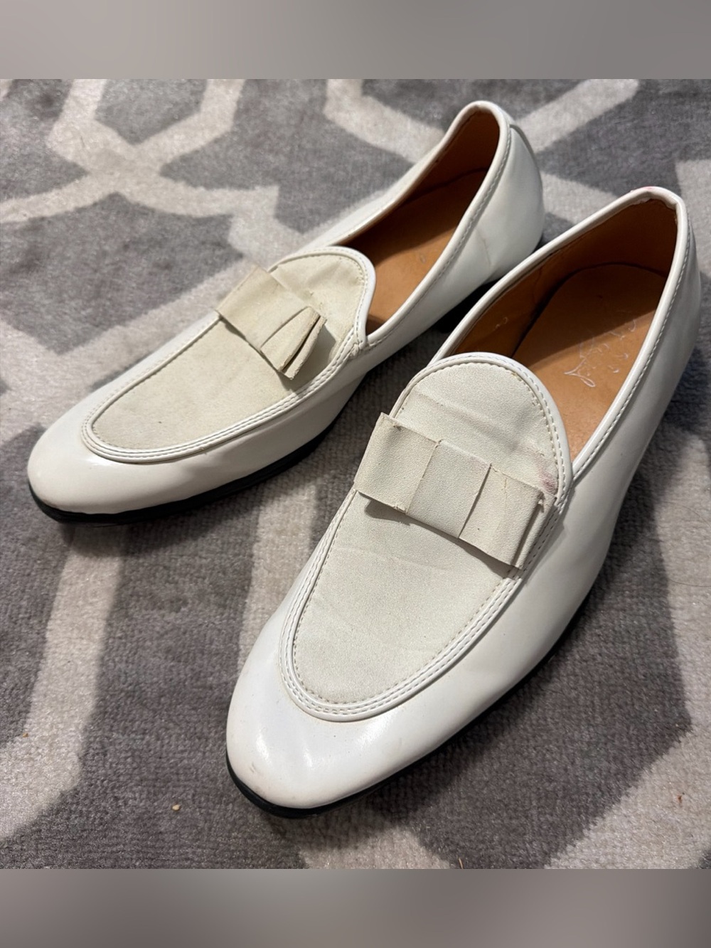 Men’s white tuxedo shoes sz 10.5